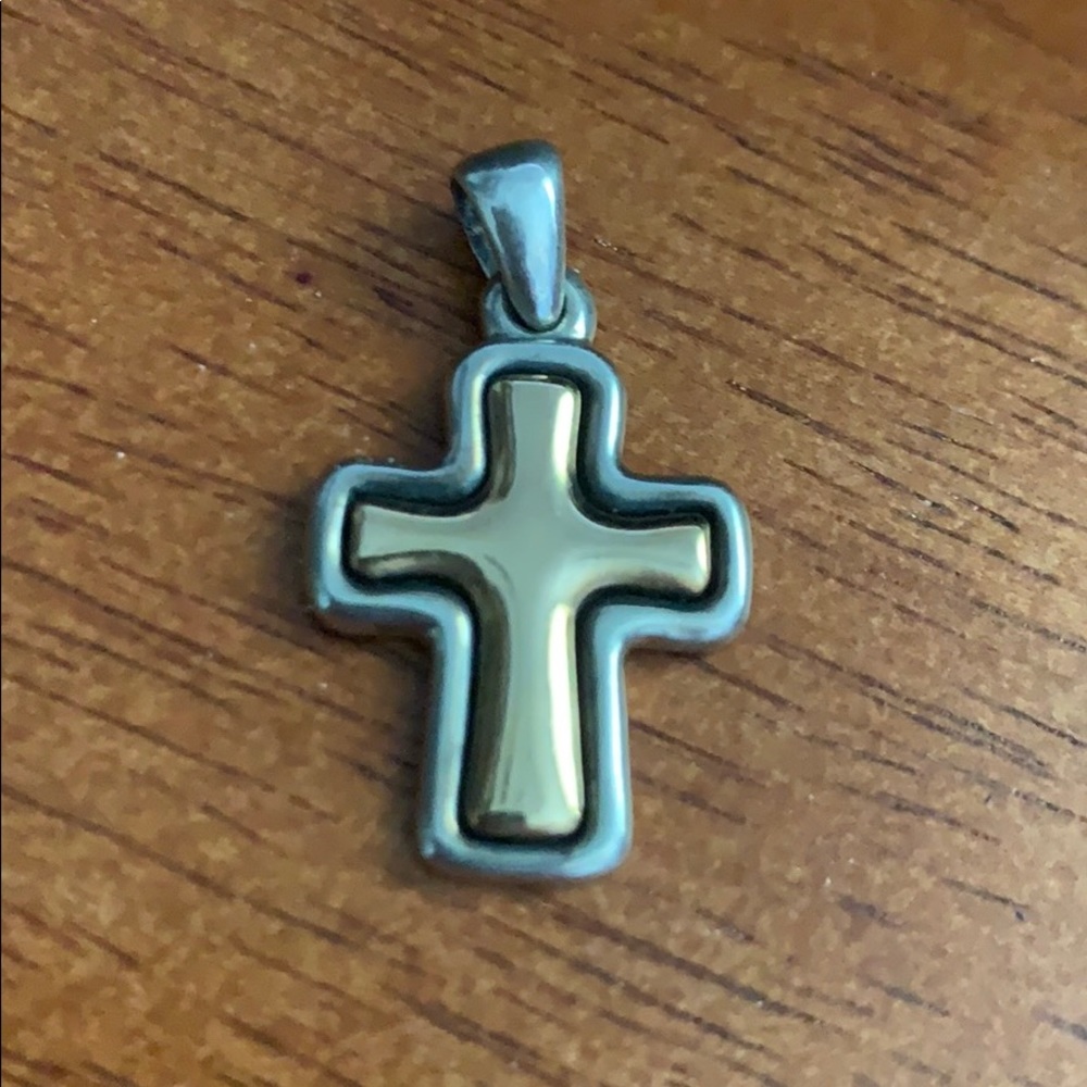 James Avery 14k 925SS St Barbara Cross retired